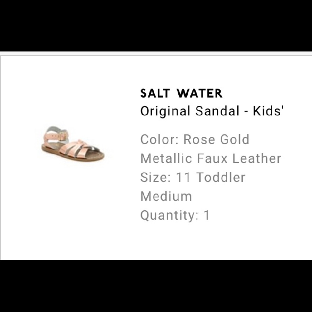 Saltwater kid sandal